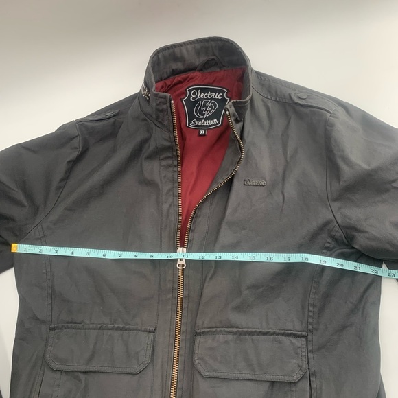 Electric Jacket Mens XL Gray Evolution Full Zip Waxed Canvas - Picture 5 of 10